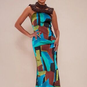 Carolyn Satin Maxi Dress Set